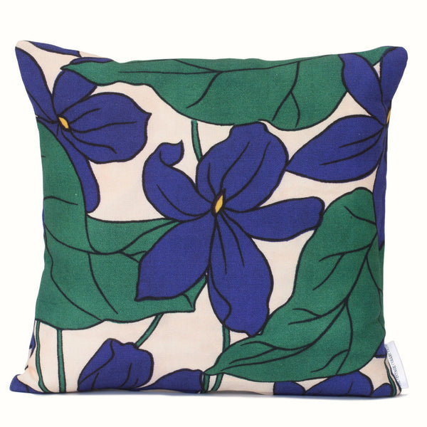 Purple Floral Cushion Cover