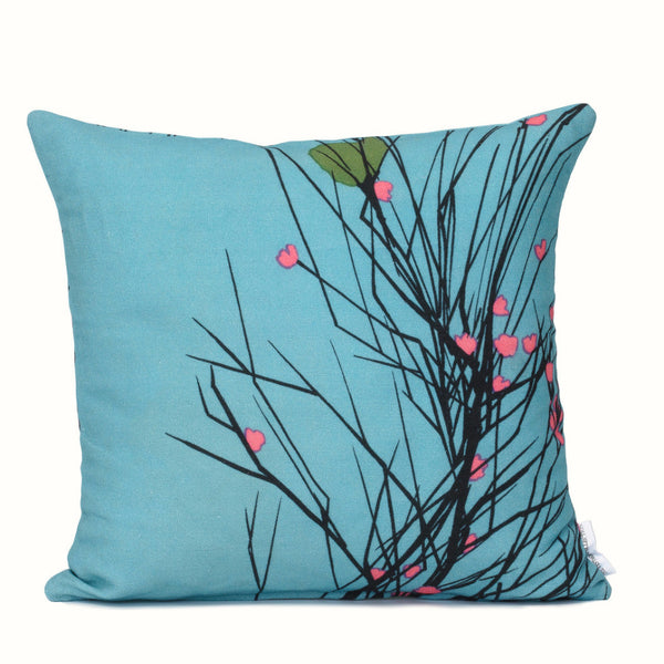 Leaf Heart Cushion Cover